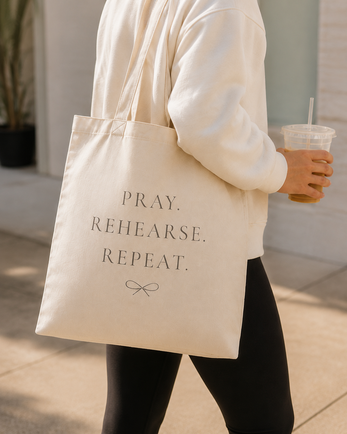 Pray. Rehearse. Repeat. Tote Bag