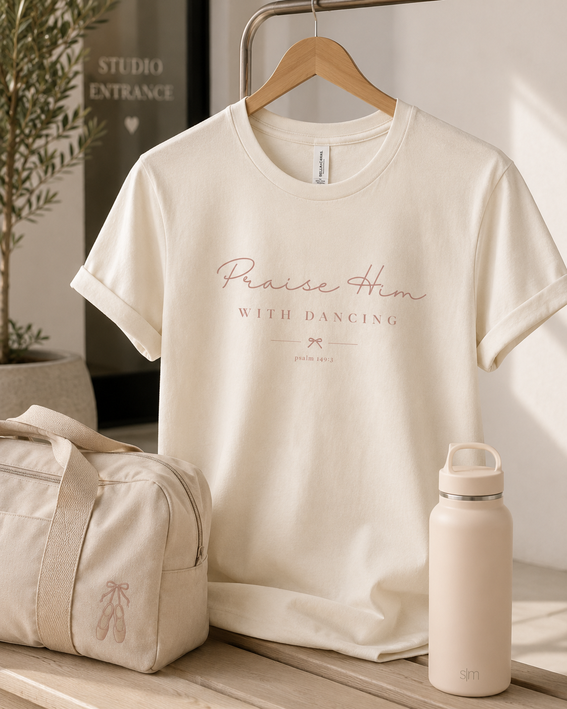 Praise Him with Dancing Youth Tee | Faith-Inspired Ballet Shirt