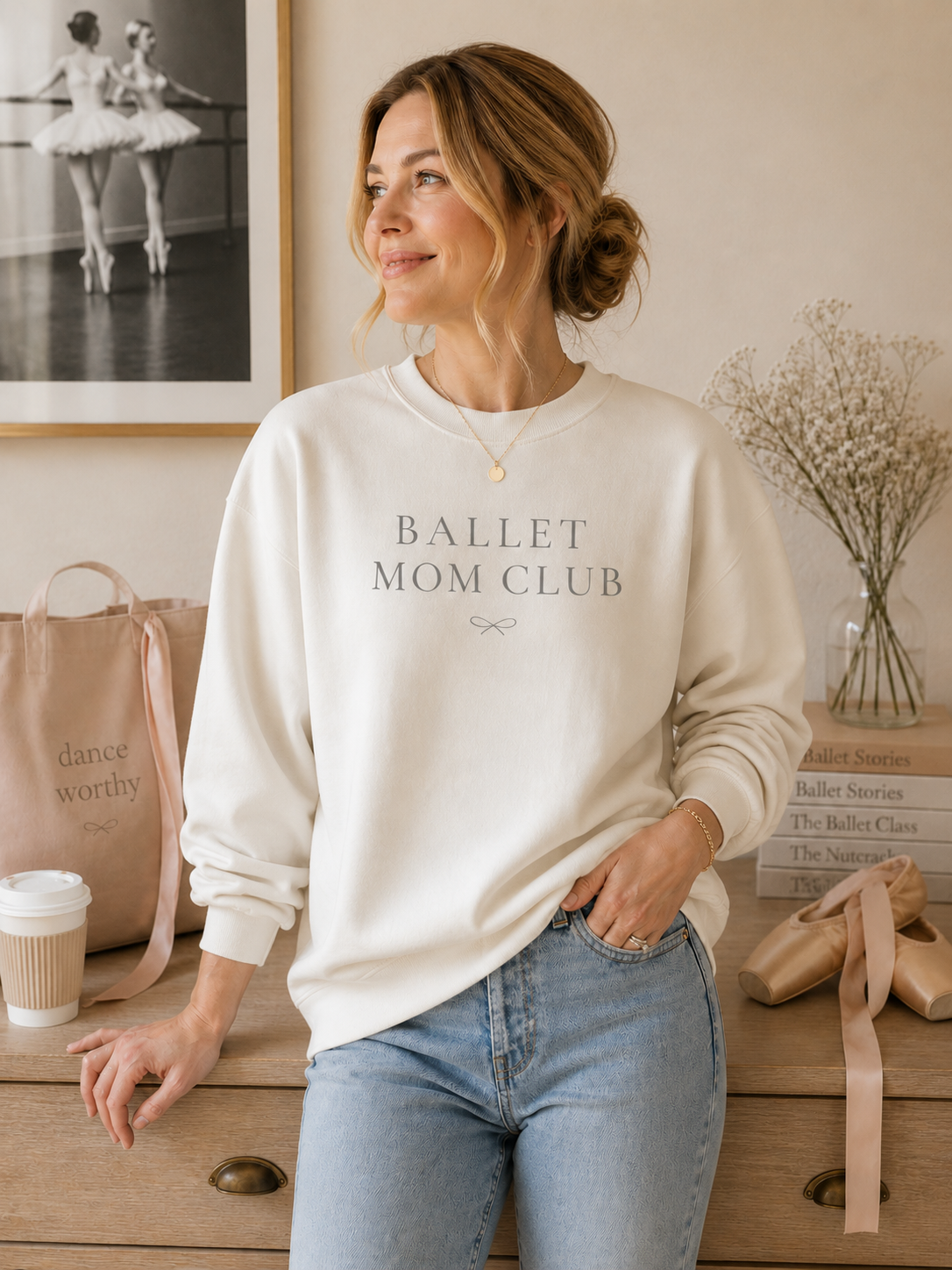 Ballet Mom Club Crewneck | Ballet-Inspired Dance Mom Sweatshirt