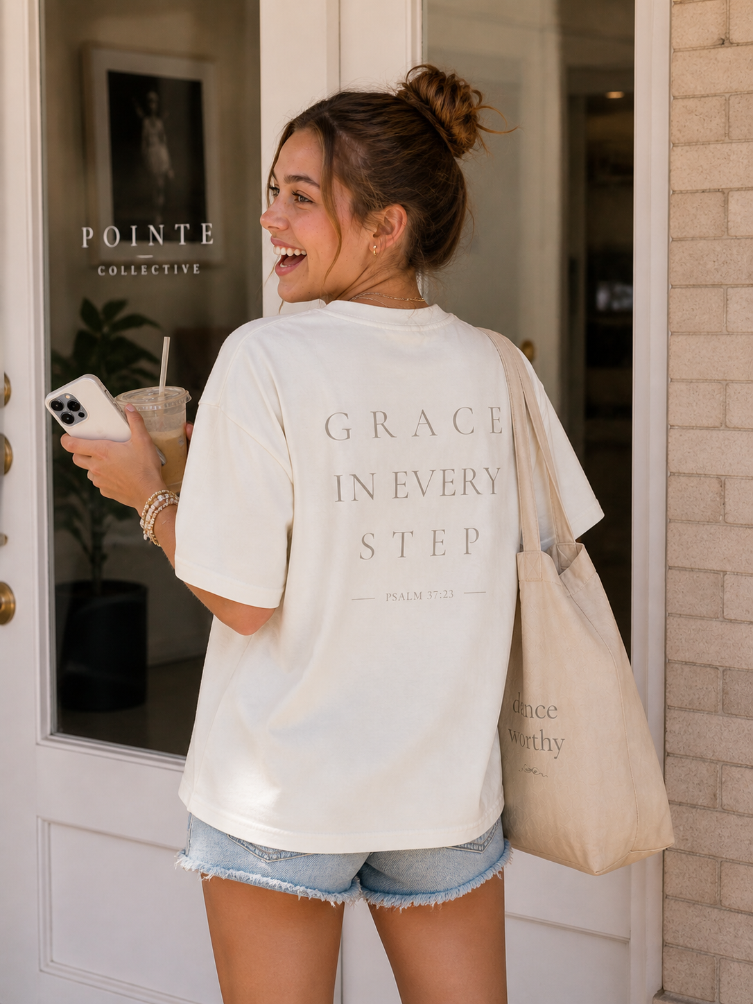 Grace In Every Step Tee | Psalm 37:23 Ballet Shirt