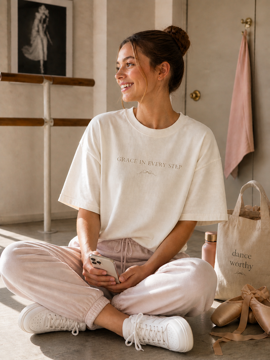 Grace In Every Step Tee | Psalm 37:23 Ballet Shirt