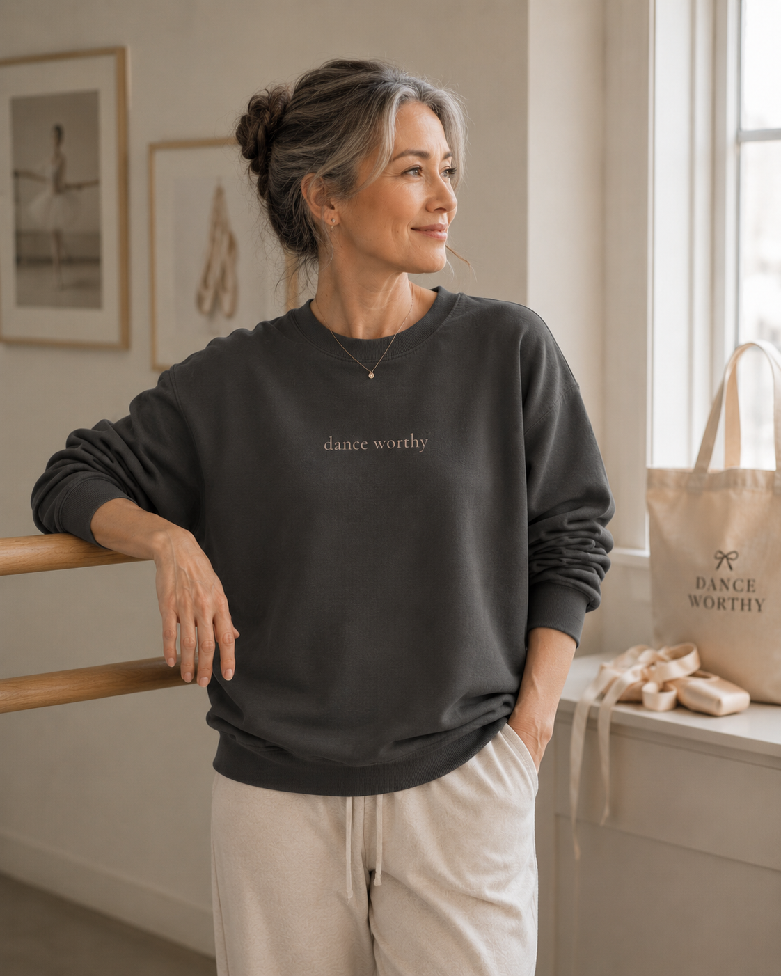 Dance Worthy Crewneck | Ballet-Inspired Sweatshirt