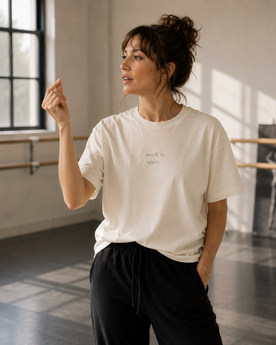 Mark it Again Tee | Minimalist Ballet Studio Shirt