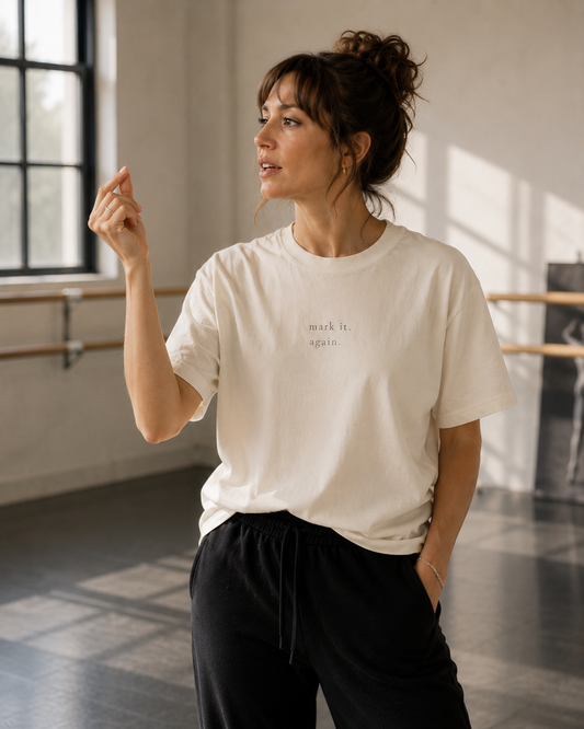 Mark it Again Tee | Minimalist Ballet Studio Shirt
