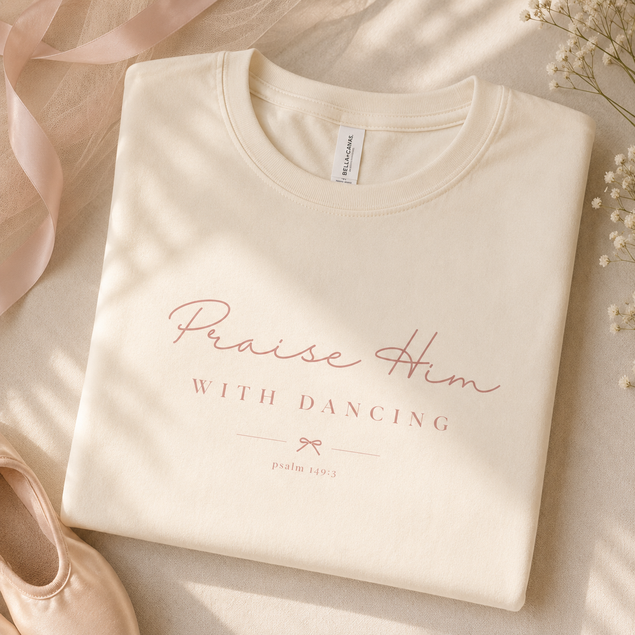 Praise Him with Dancing Youth Tee | Faith-Inspired Ballet Shirt