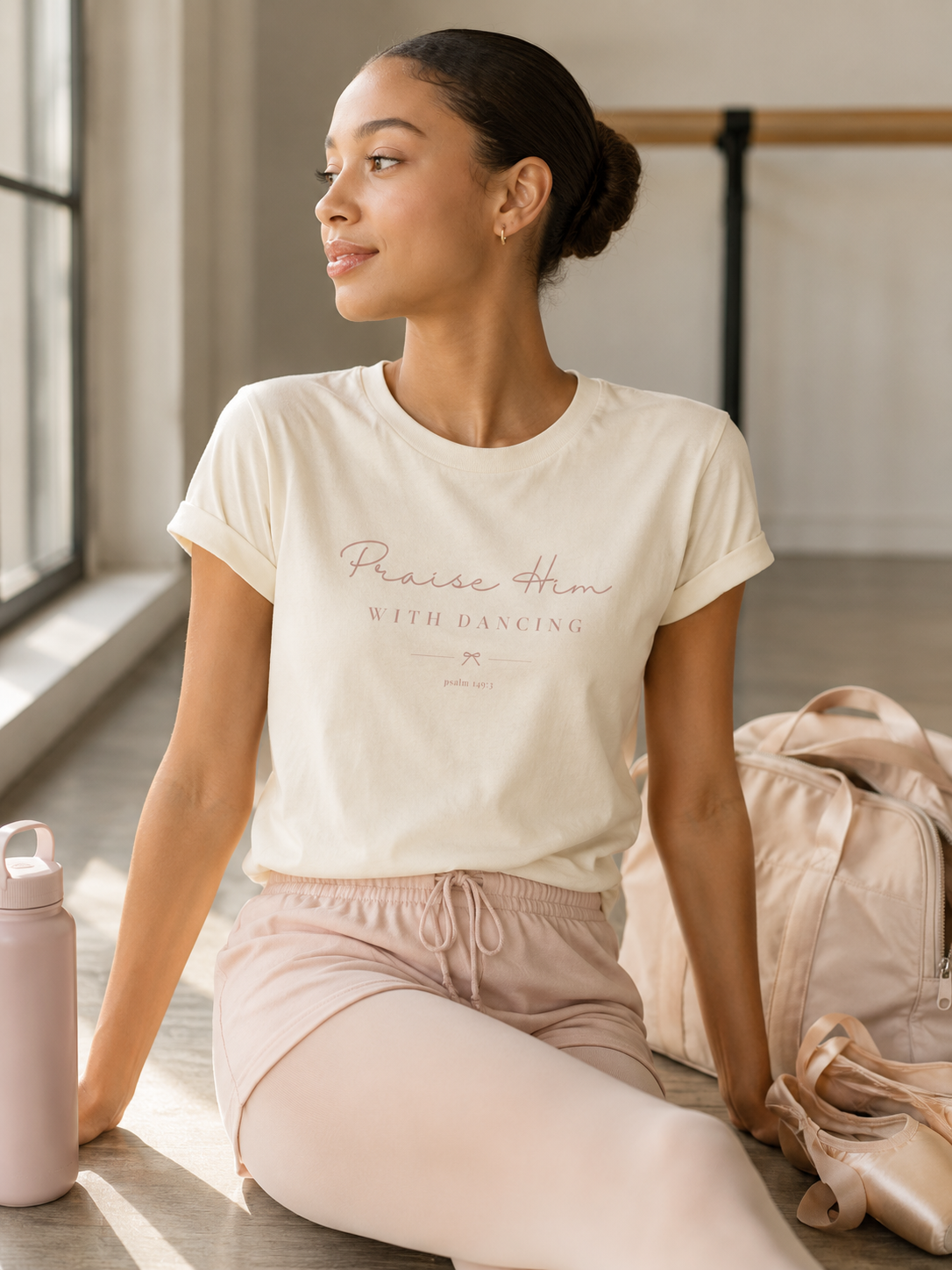 Praise Him with Dancing Tee | Faith-Inspired Ballet Shirt