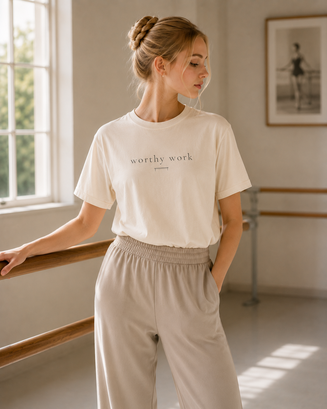 Worthy Work Tee | Minimalist Christian Ballet T-Shirt