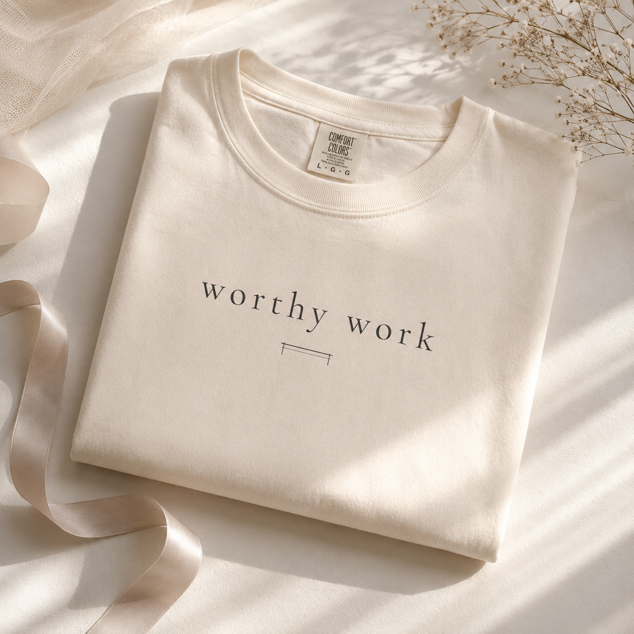Worthy Work Tee | Minimalist Christian Ballet T-Shirt
